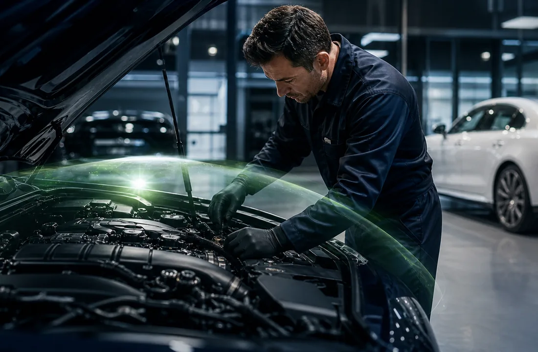 Inspection professionnelle moteur avec concept de protection garantie