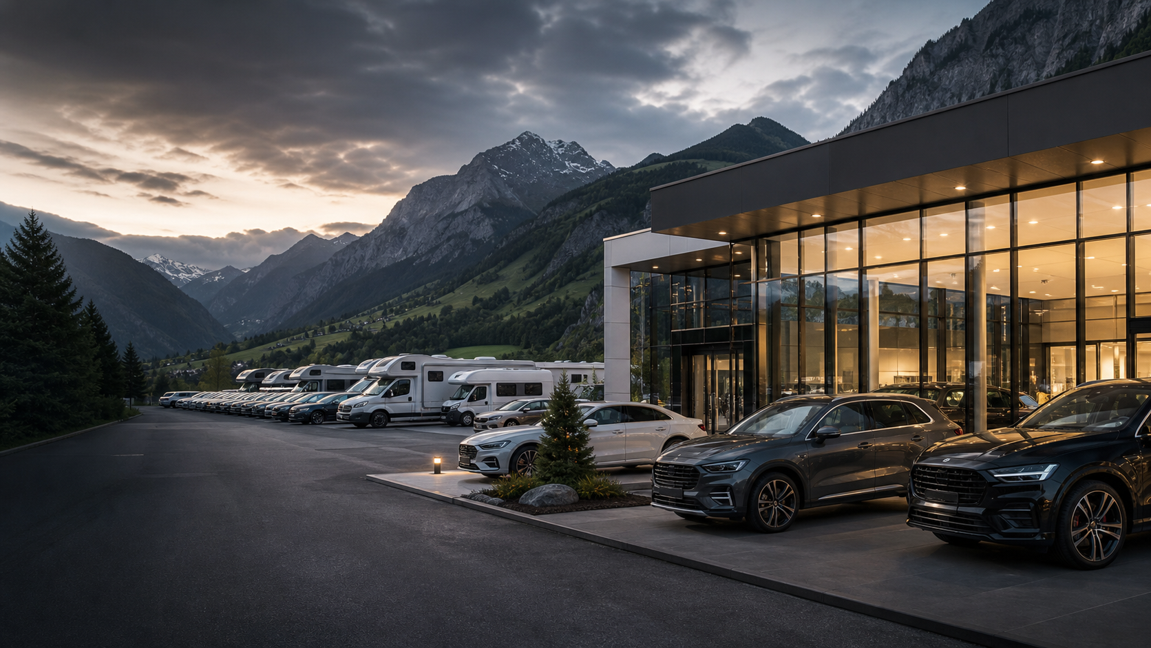 DACH Motors vehicle park and showroom