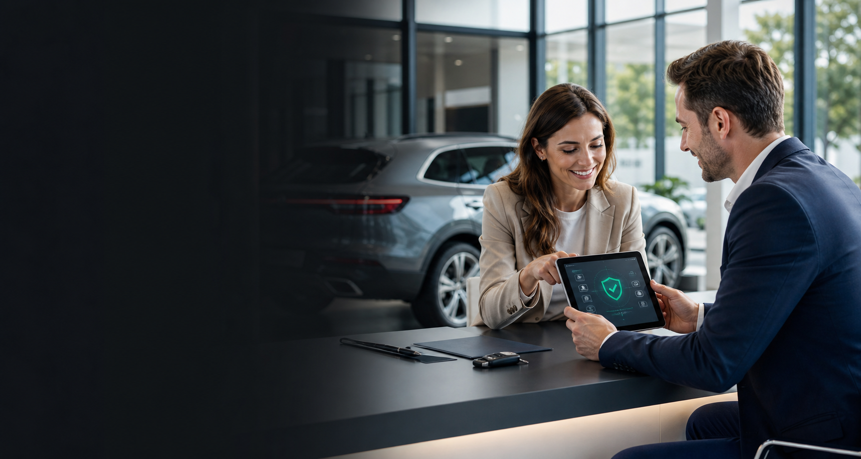 Professionelles Gespräch über sichere Fahrzeugzahlung bei DACH Motors